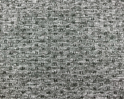 NC-2017 CARBON FIBER  polyester dot melange elastic knit fabric