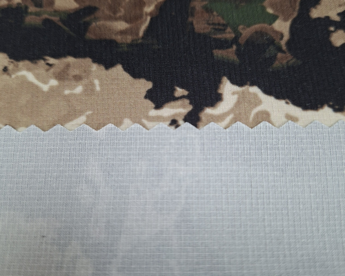 NC-2091  90 polyester 10 spandex high quality camo print ribstop  woven fabric